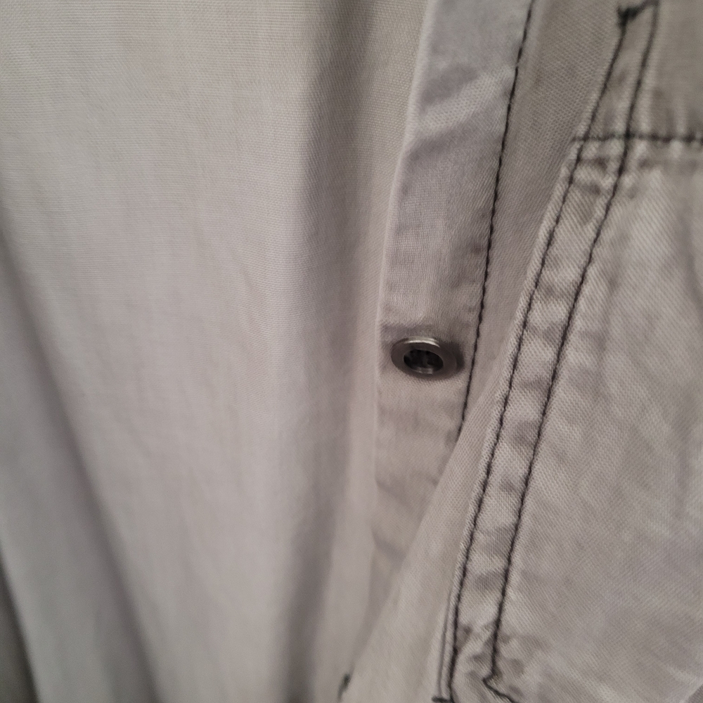 Velvet Heart Light Gray Button-Down Shirt XL lightweight Denim Style New - Picture 3 of 5
